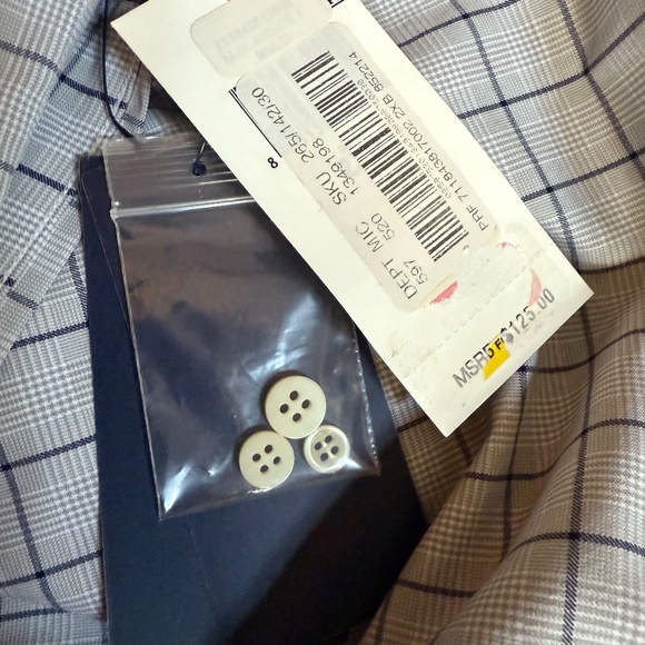 Polo Ralph Lauren 2XB Classic Fit Performance Grey/Blue Plaid Button Down Shirt - Picture 10 of 13